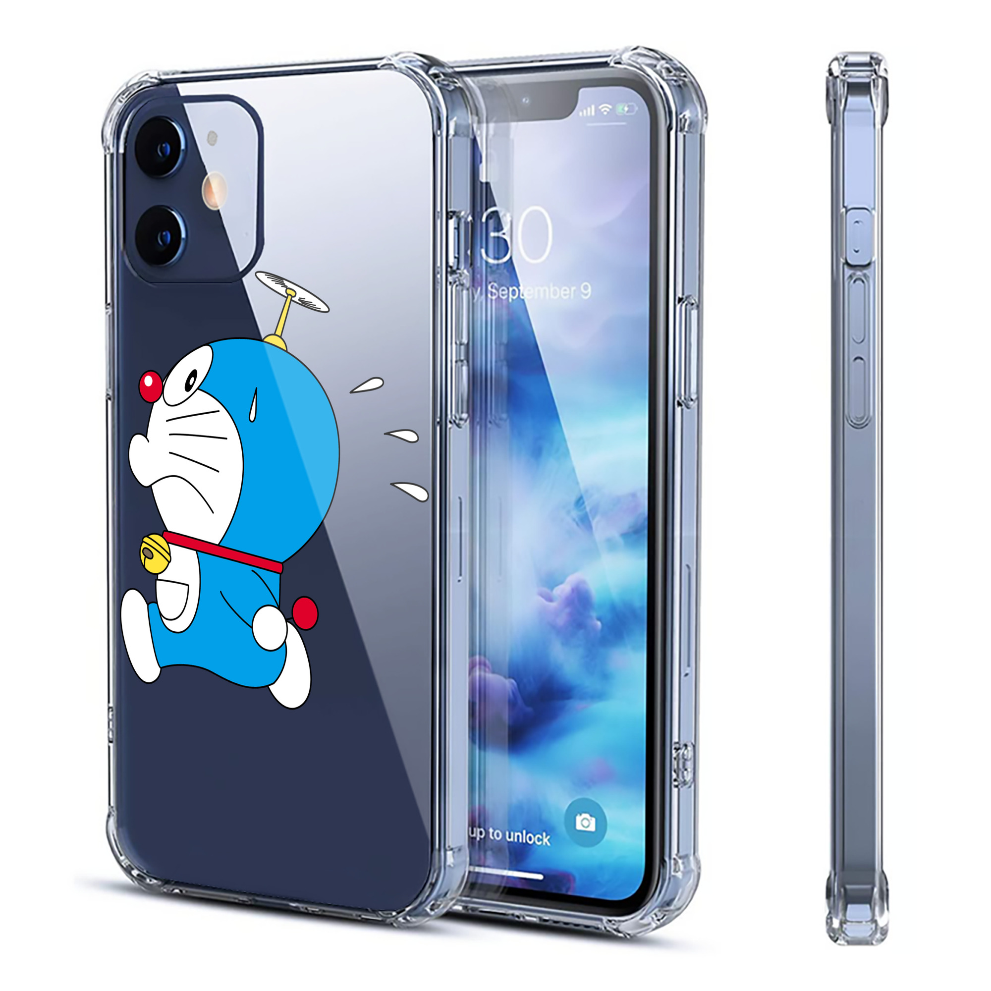 （画像用） ドラえもん Doraemon 【iPhone 12シリーズ対応】透明スマホケース（クリアソフトケース）